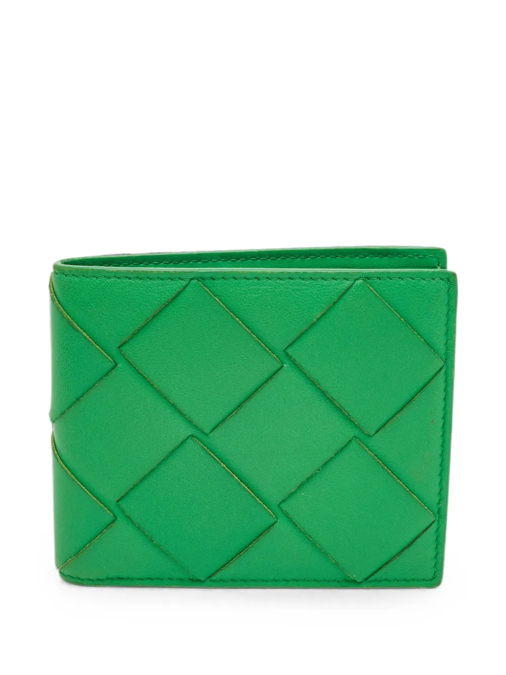 Bottega Veneta Pre-Owned Portafoglio bi-fold Intrecciato - Verde