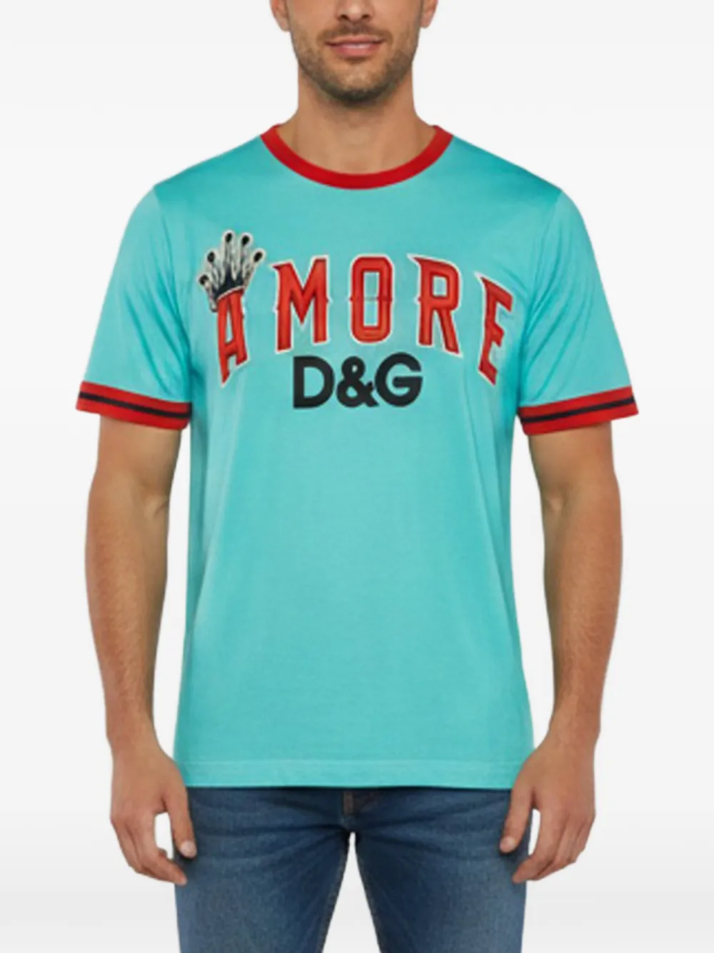 Dolce & Gabbana Pre-Owned graphic-print T-shirt - Blau
