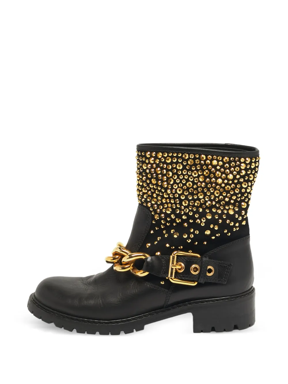 Giuseppe Zanotti Vintage studded chain-link ankle boots - Nero