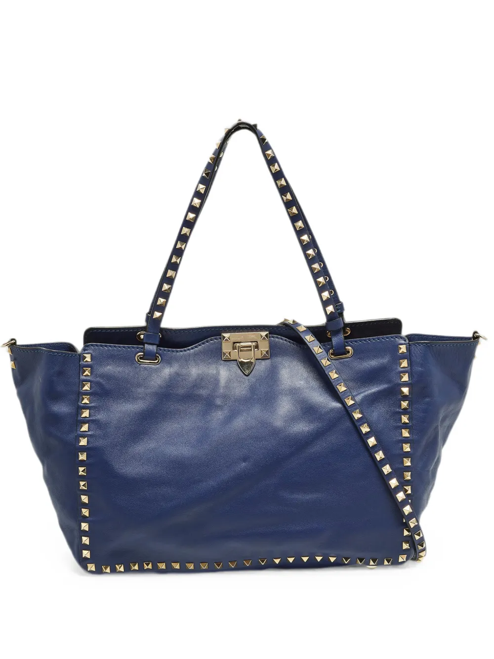 Valentino Garavani Pre-Owned medium Rockstud Trapeze tote bag - Blu