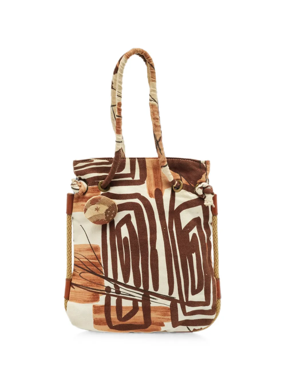 Marni Pre-Owned print rope-detail tote bag - Toni neutri