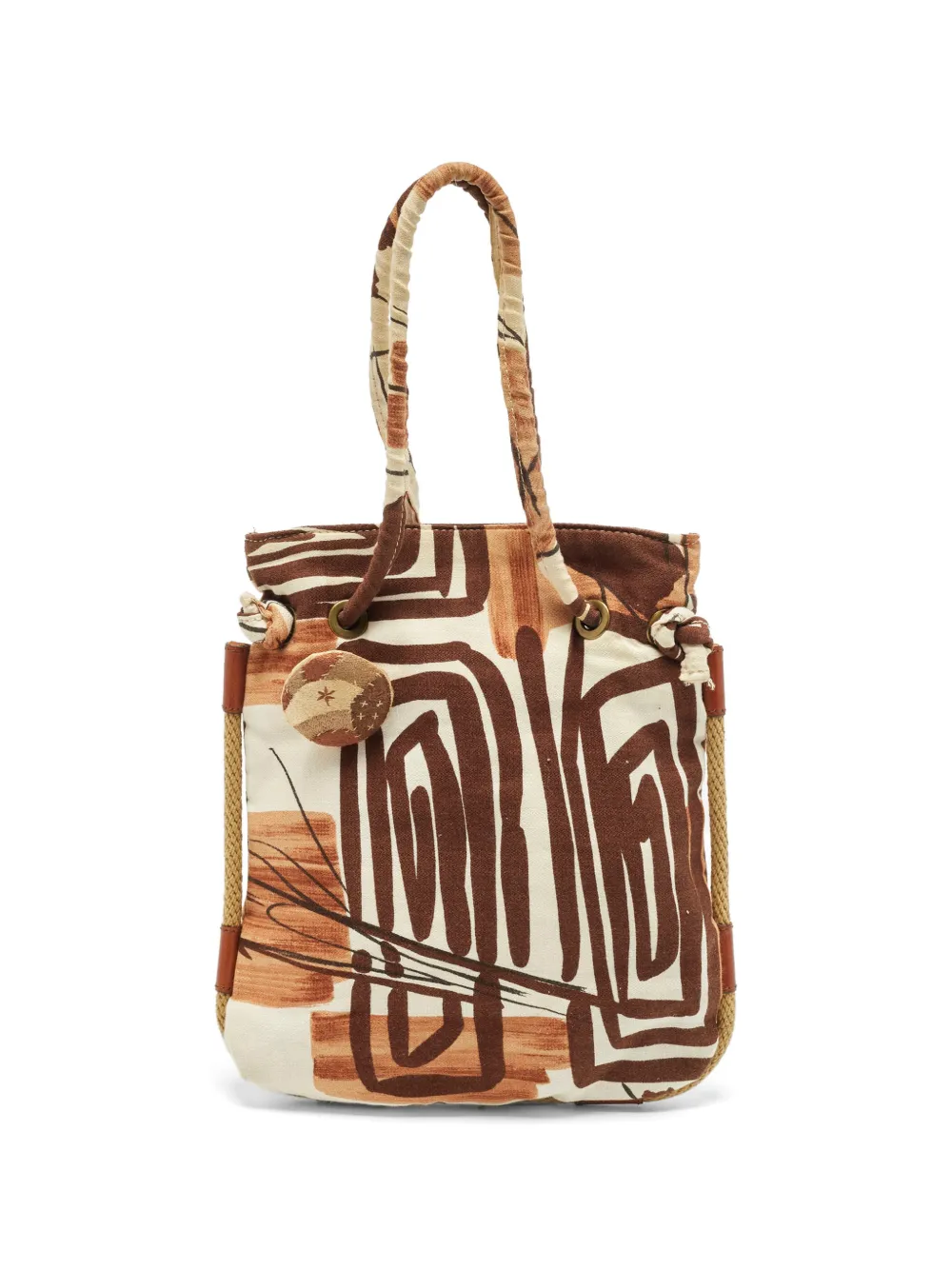 Marni Pre-Owned print rope-detail tote bag - Toni neutri