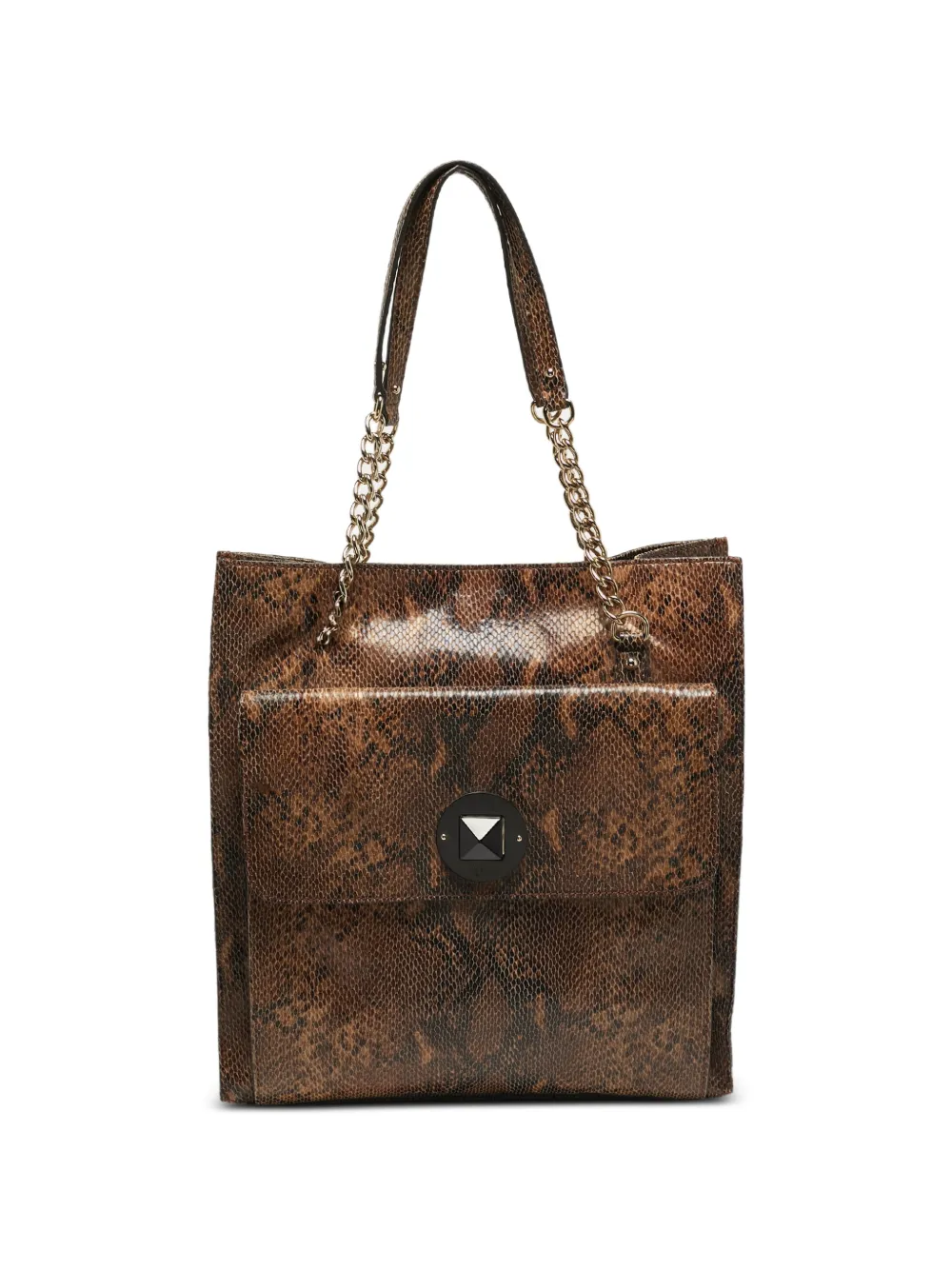 Kate Spade South Kensington Denee python-embossed leather tote bag - Marrone