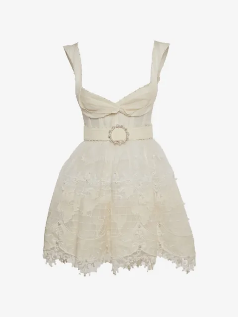 ZIMMERMANN vestido corto High Tide bordado