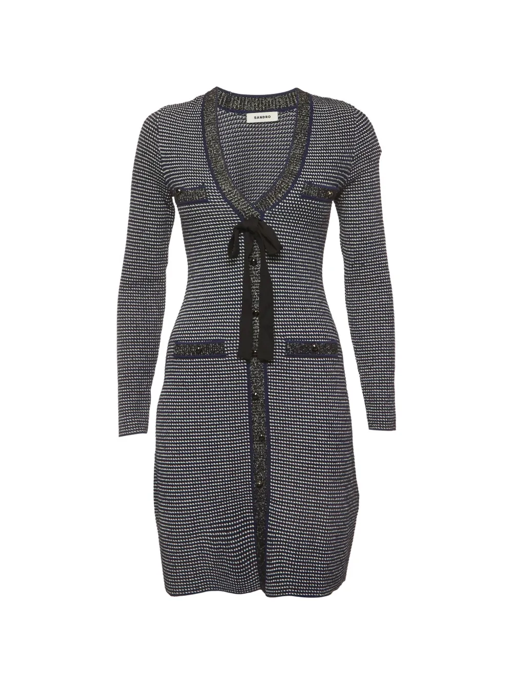Maje button-up long-sleeve mini dress - Blu