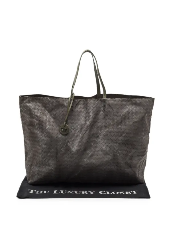 Bottega Veneta Pre-Owned イントレチャート ハンドバッグ | グレー 