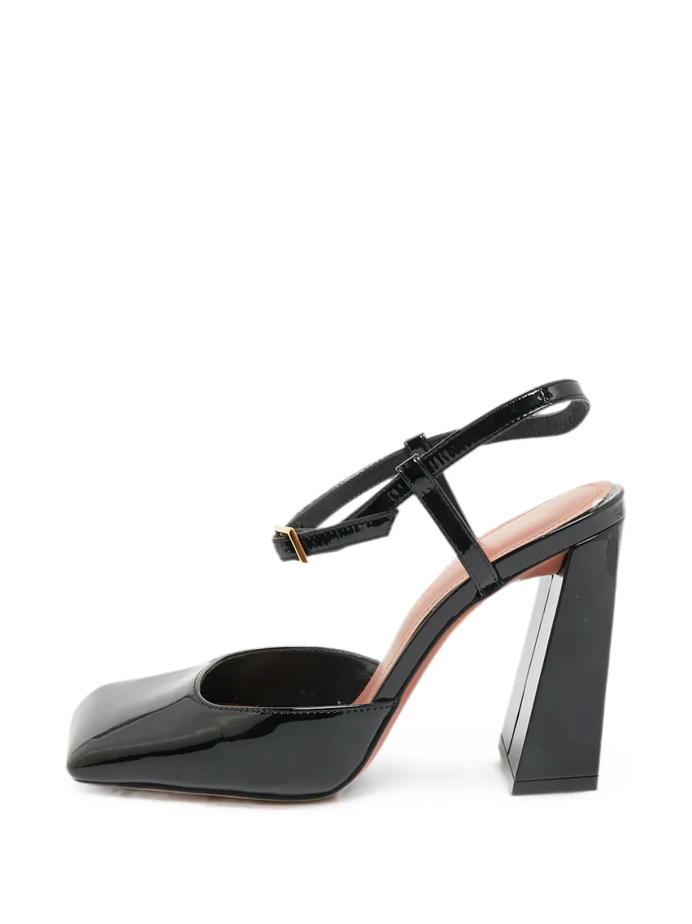 Amina Muaddi Charlotte patent leather pumps - Nero
