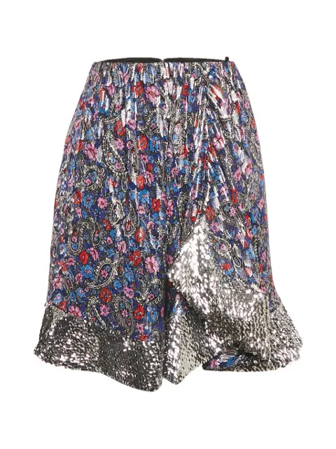 Isabel Marant Vintage sequin-trimmed brocade mini skirt