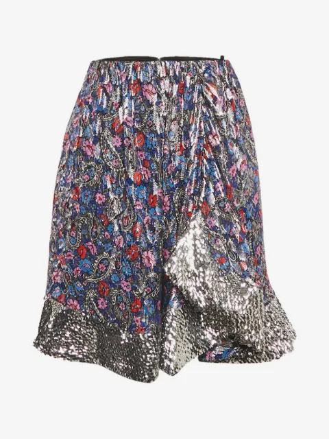 Isabel Marant Vintage sequin-trimmed brocade mini skirt