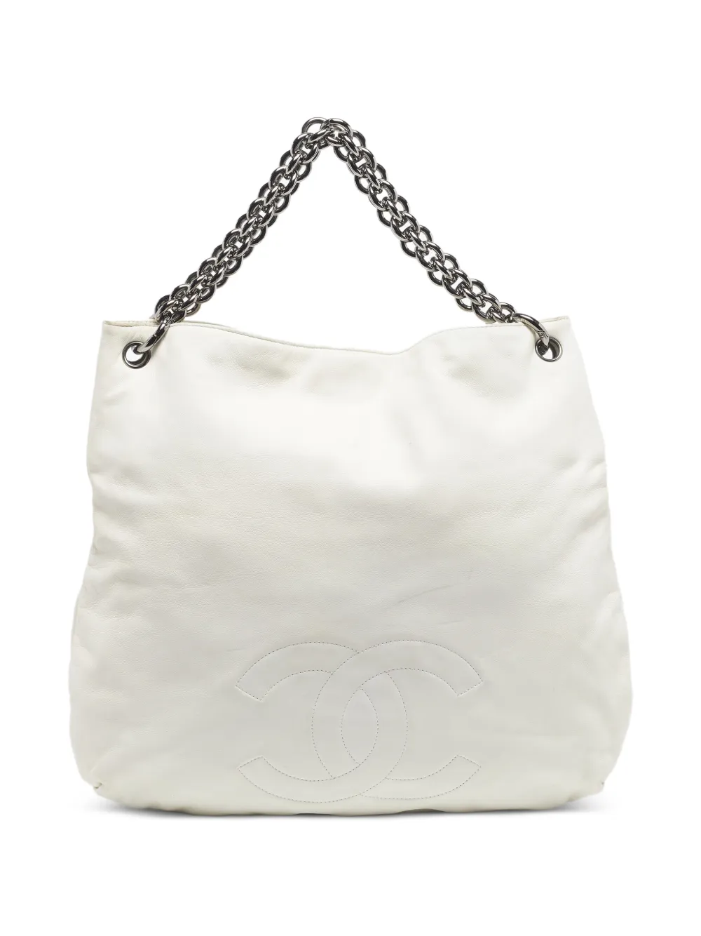 CHANEL Pre-Owned 2006-2008 CC chain shoulder bag - Bianco