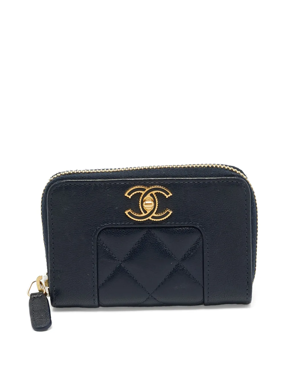 CHANEL Pre-Owned Mademoiselle quilted wallet - Blue