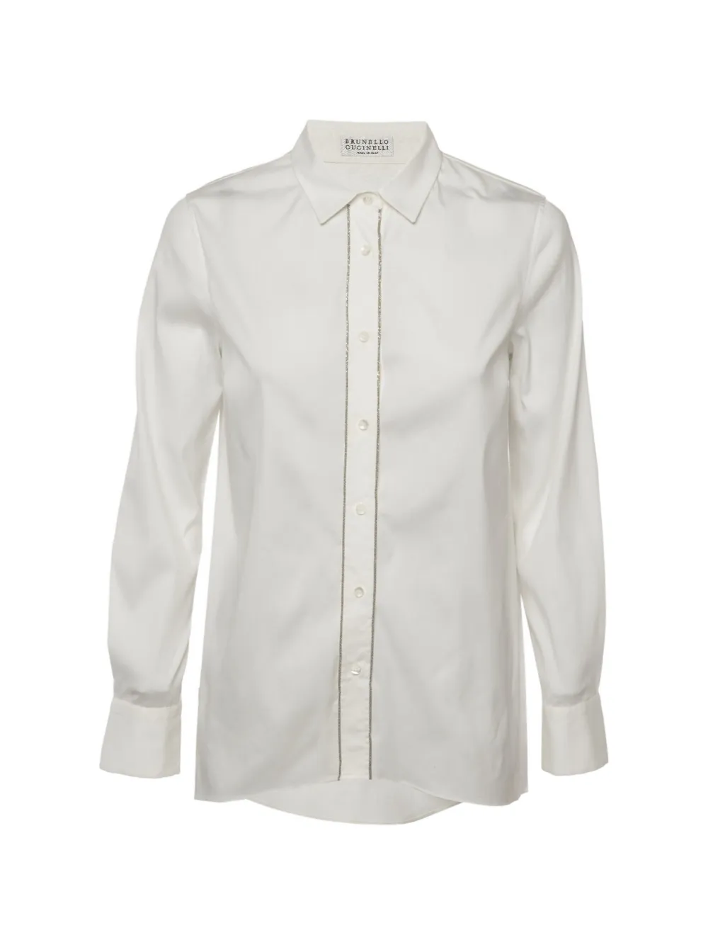 Brunello Cucinelli Monili button-front shirt - Bianco