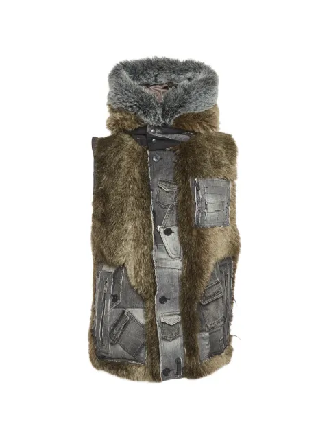 Dolce & Gabbana Pre-Owned fur-trim denim jacket