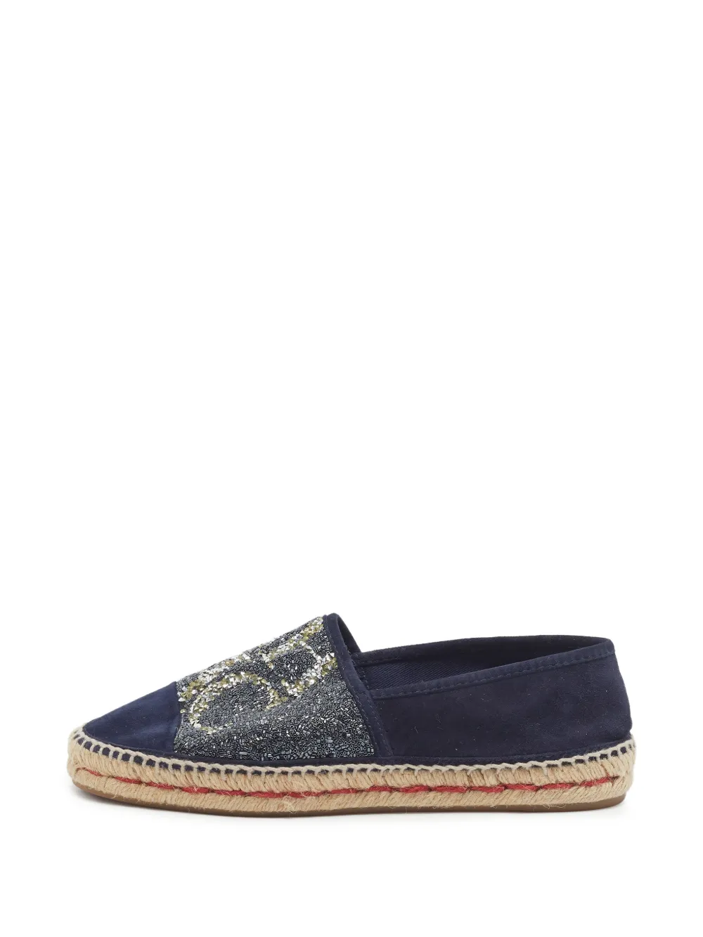 Carolina Herrera Vintage Initials Insignia flat espadrilles - Blau