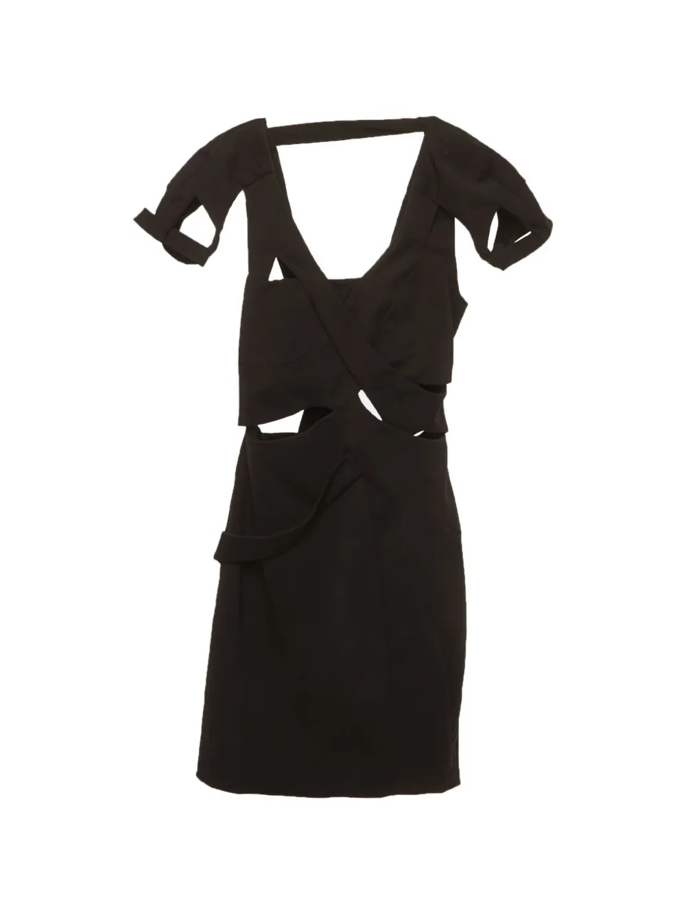 Gucci Pre-Owned Abito corto con cut-out - Nero