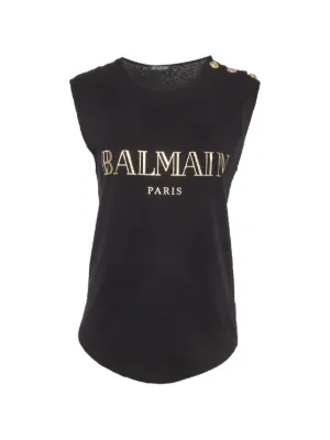 Balmain Pre-Owned ノースリーブ トップ | ブラック | FARFETCH JP