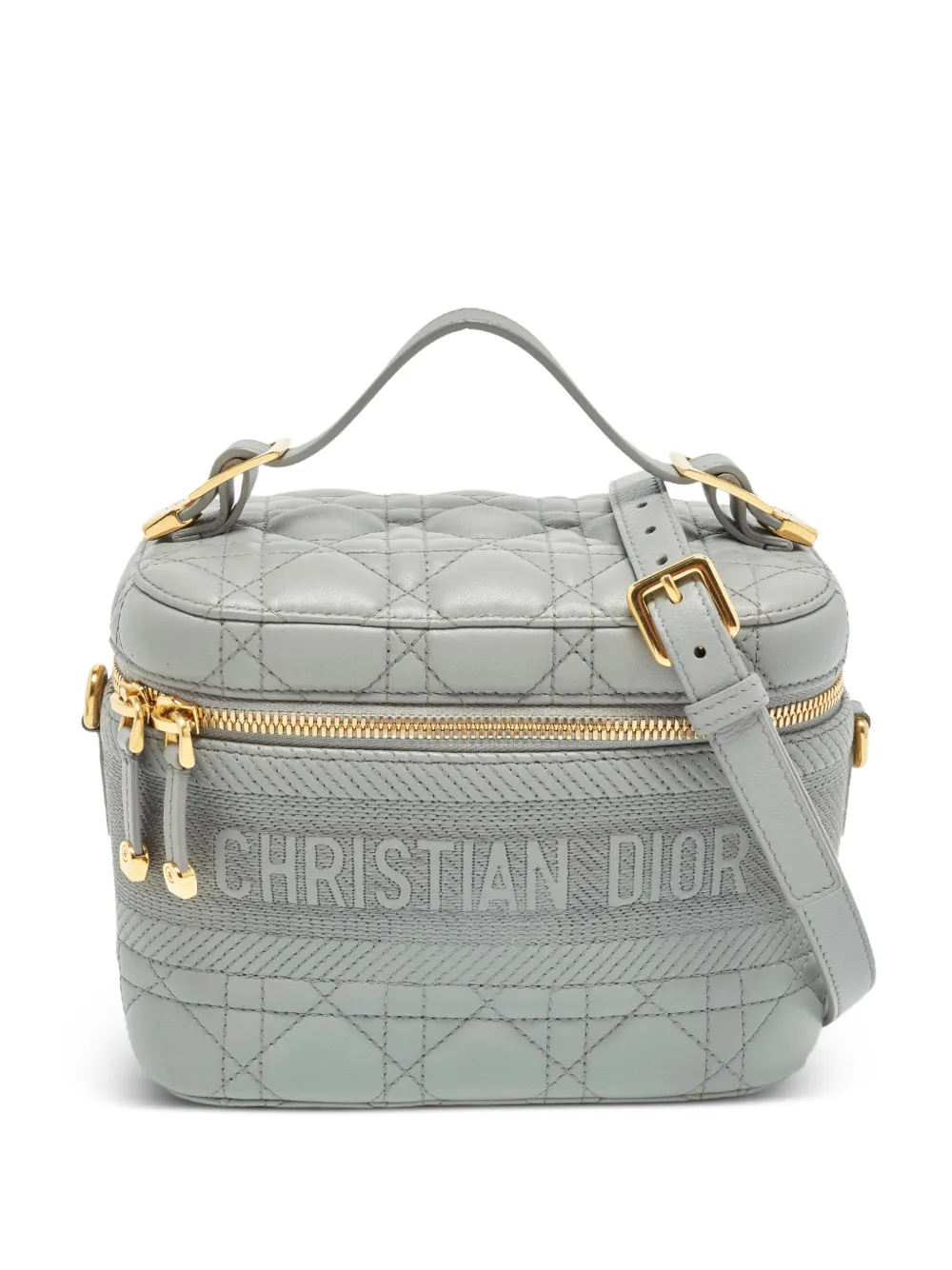 Christian Dior Pre-Owned 2020 small DiorTravel Cannage makeup bag - Grau