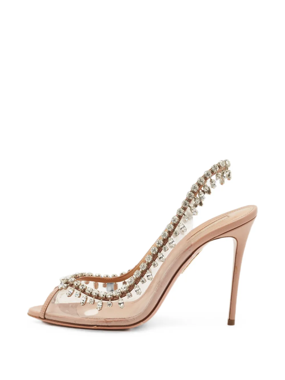 Aquazzura Temptation crystal-embellished sandals - Bianco