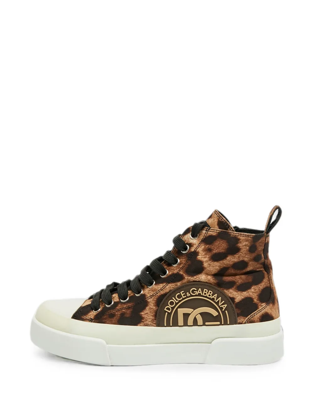 Dolce & Gabbana Pre-Owned Portofino leopard-print sneakers - Braun