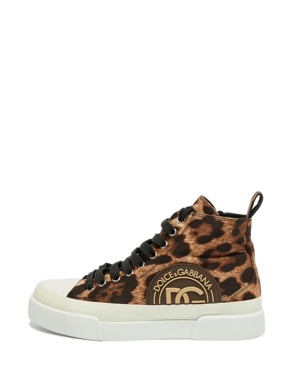 Dolce & Gabbana Pre-Owned Portofino leopard-print sneakers - Braun