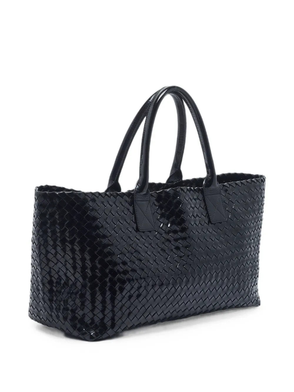Bottega Veneta Pre-Owned Medium Cabat Intrecciato shopper Zwart