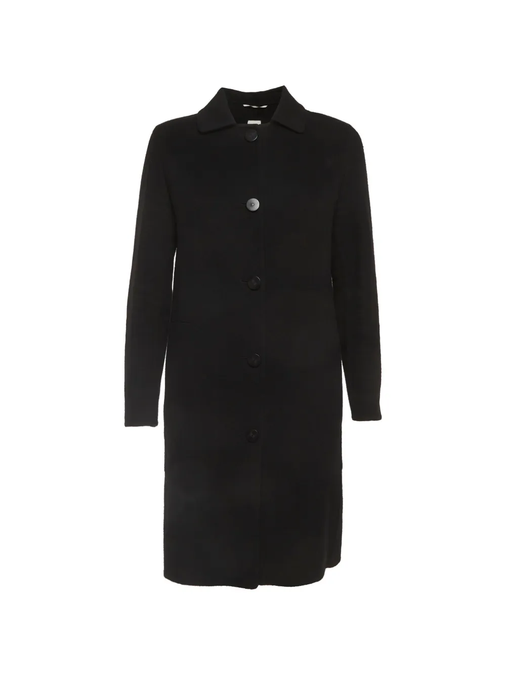 Hermès Pre-Owned cashmere button-up coat - Nero