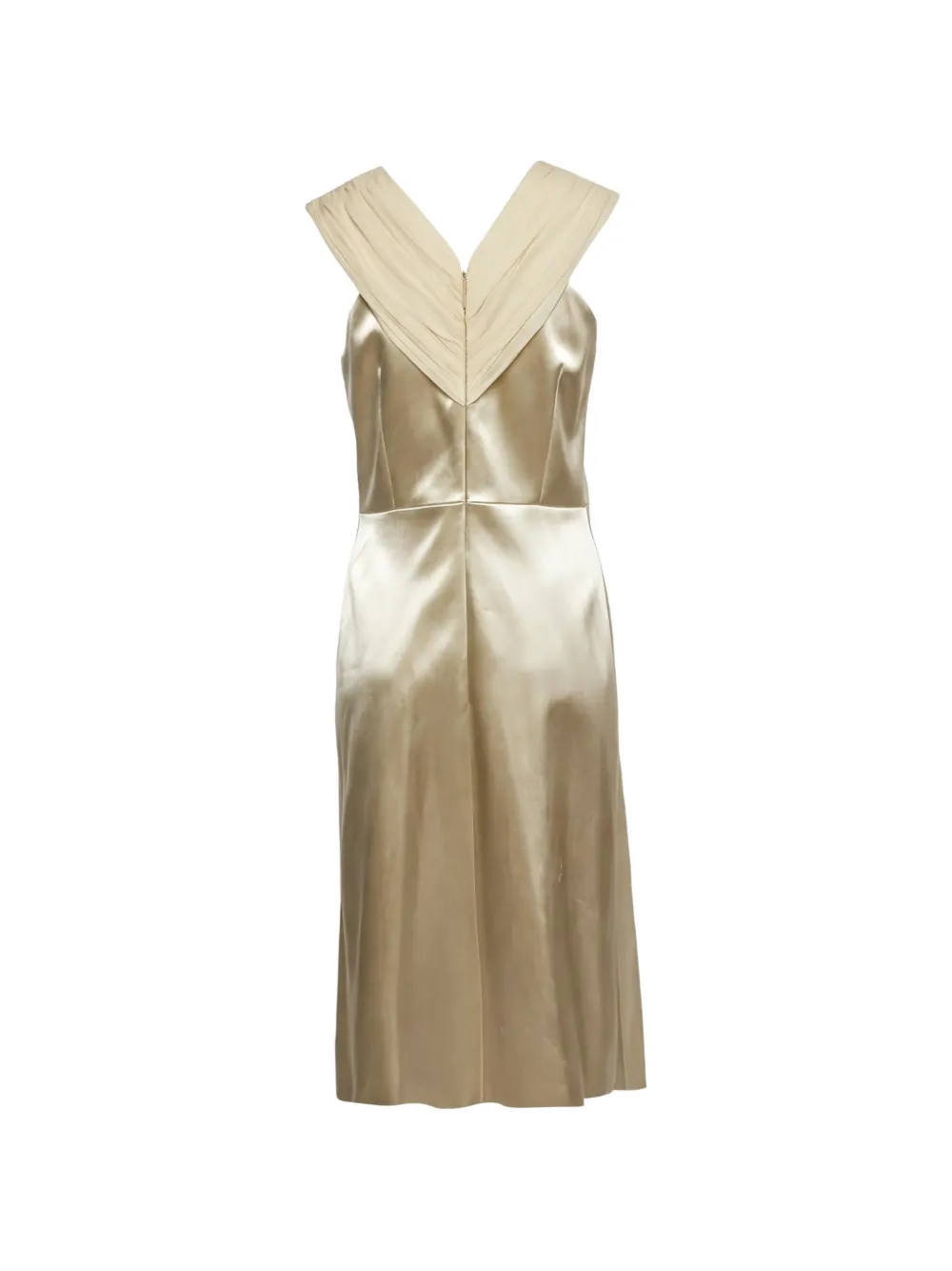 Christopher Kane draped-detail midi dress - Toni neutri