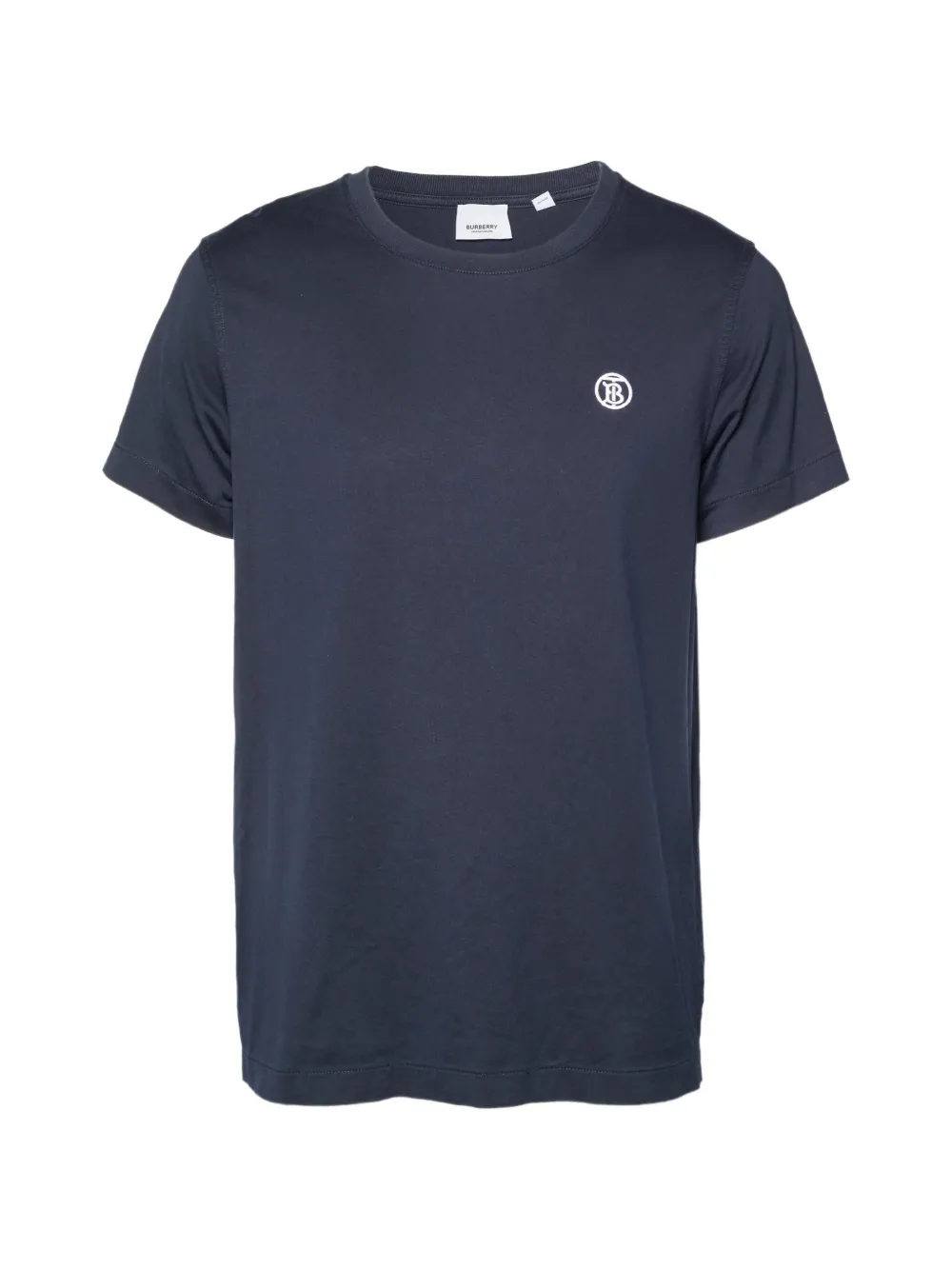 Burberry Pre-Owned logo-embroidery T-shirt - Blu