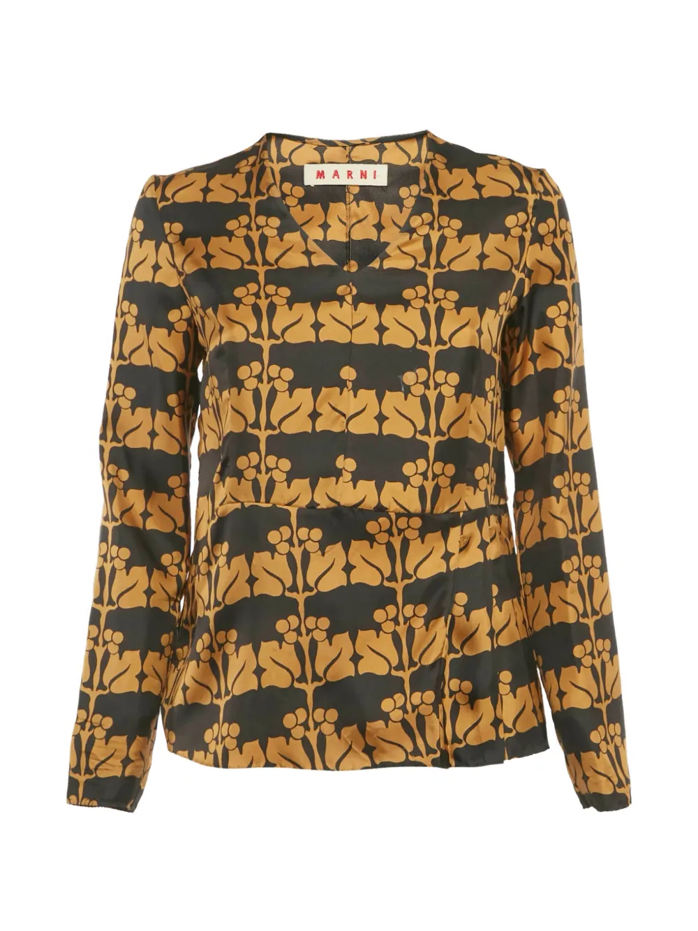 Marni Pre-Owned printed silk blouse - Nero