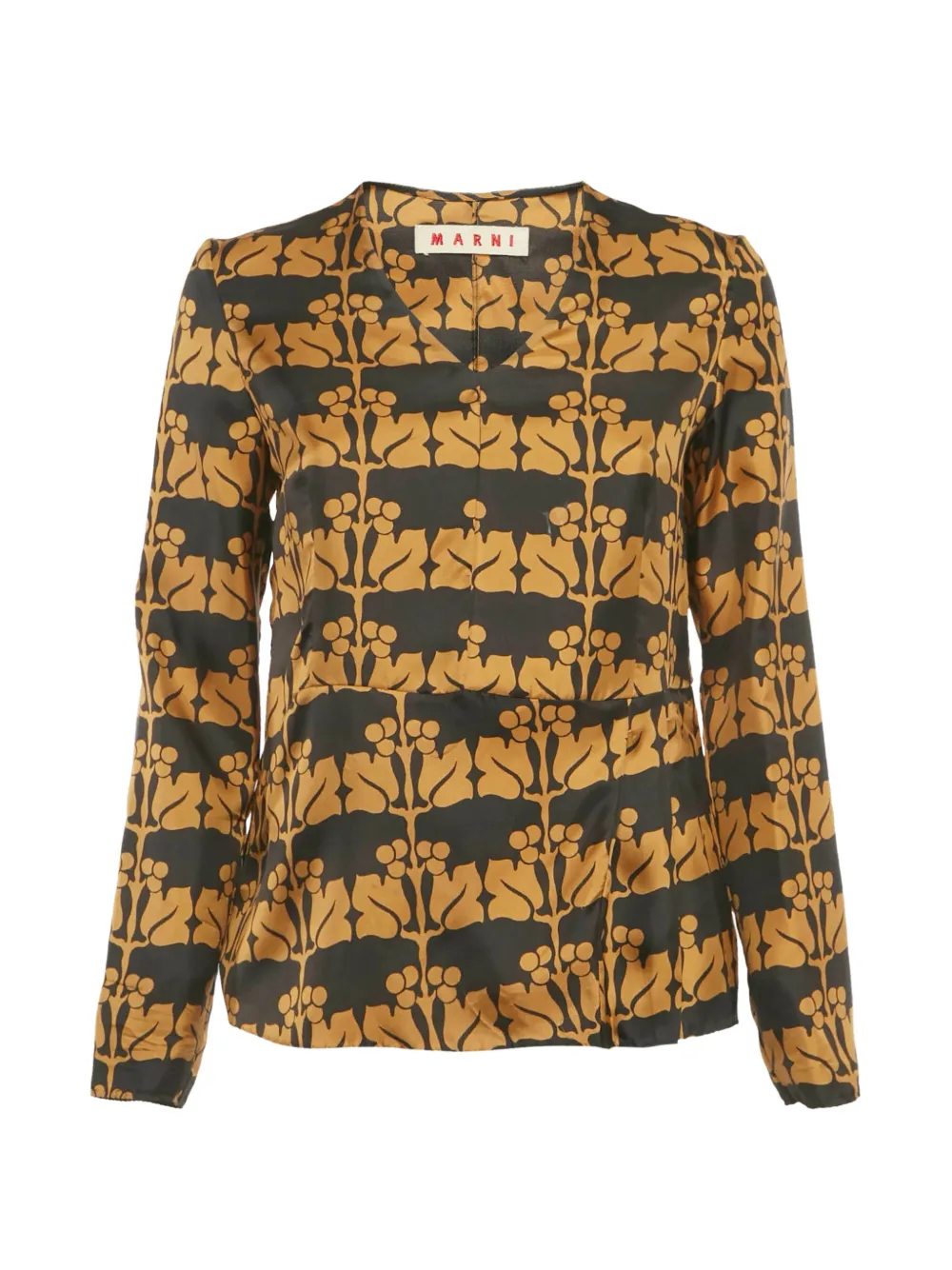 Marni Pre-Owned printed silk blouse - Nero
