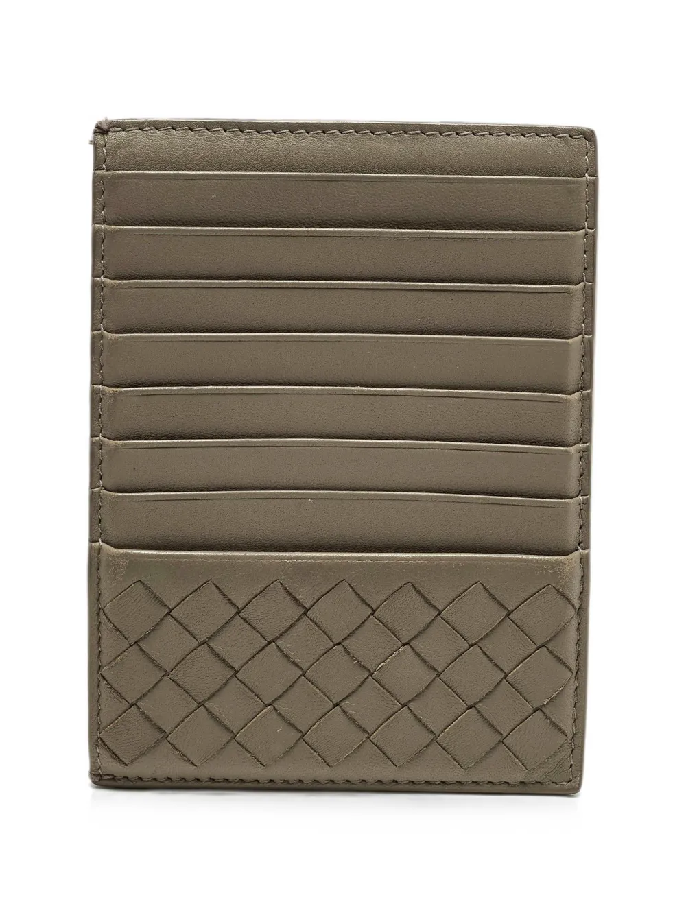 Bottega Veneta Pre-Owned Intrecciato zip card holder - Marrone