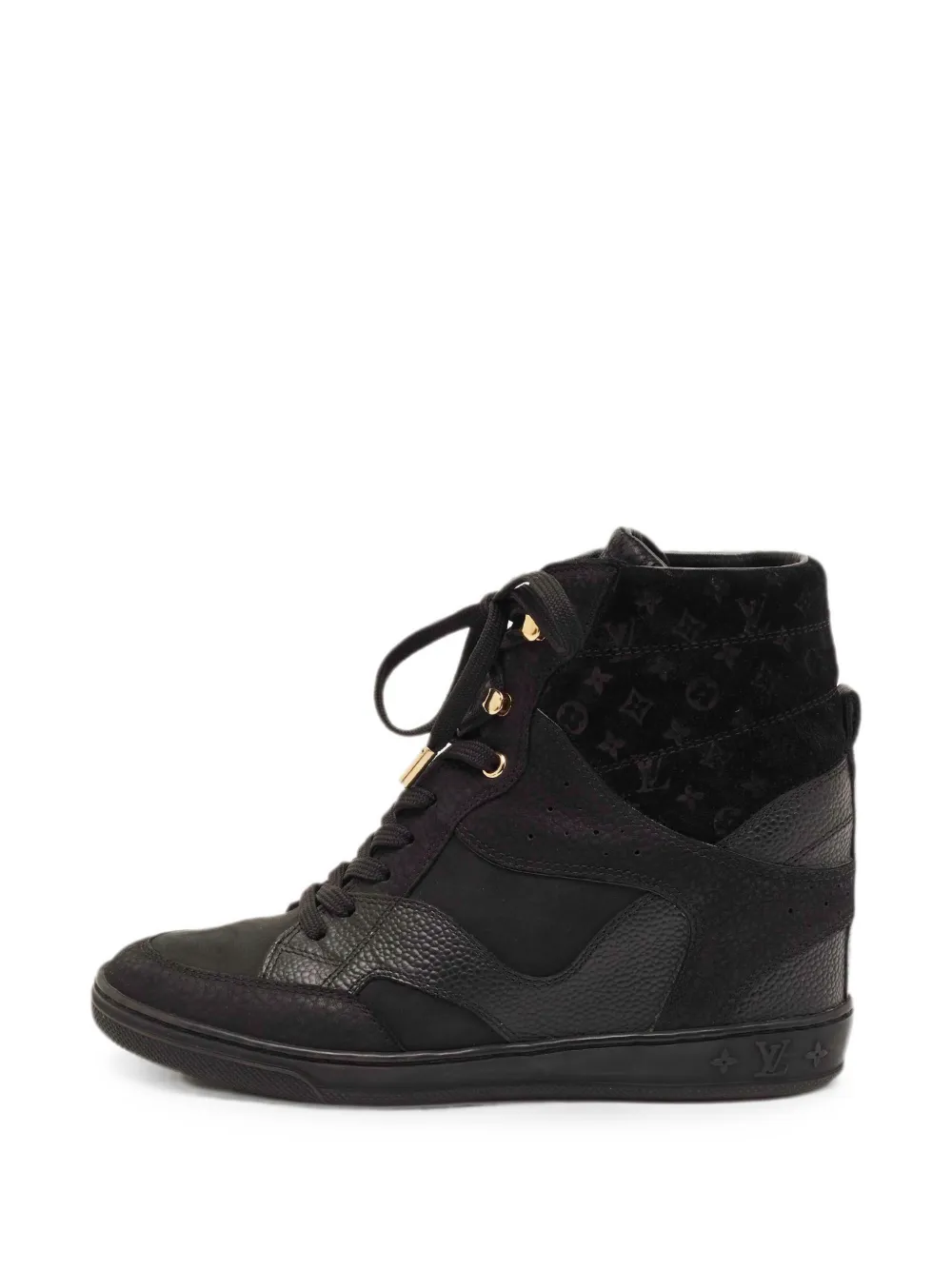 Louis Vuitton Pre-Owned Cliff wedge sneakers - Schwarz