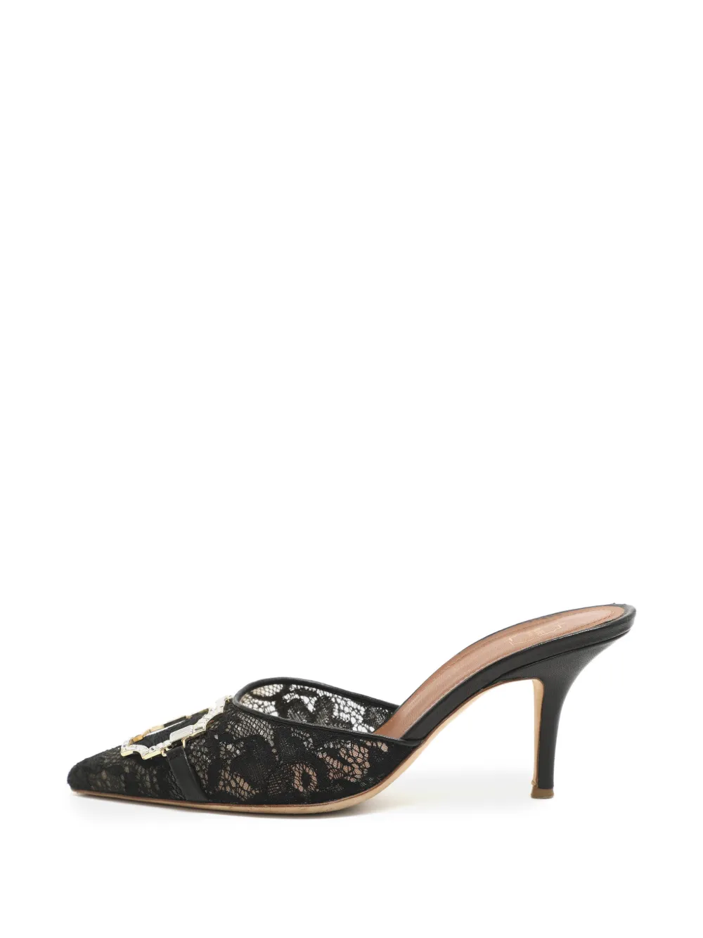 Malone Souliers Missy embellished lace mules - Nero