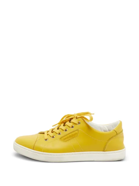 Dolce & Gabbana Pre-Owned logo-detail lace-up leather sneakers
