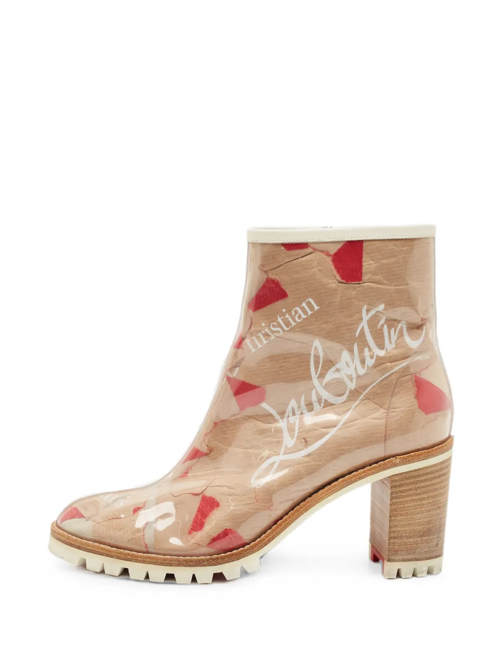 Christian Louboutin Pre-Owned Loubi ankle boots - Nude