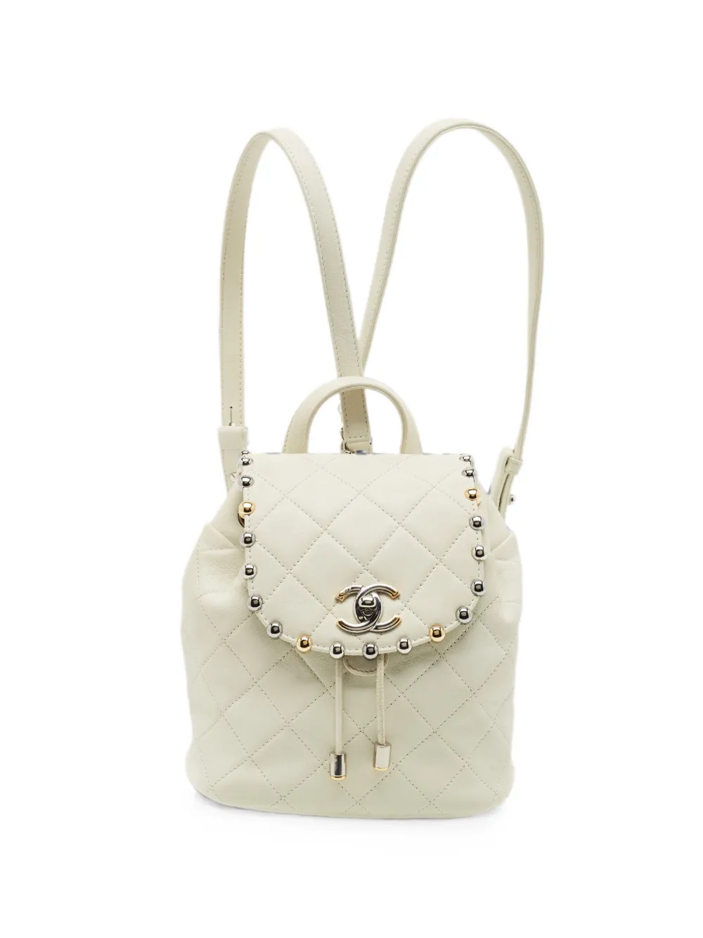 CHANEL Pre-Owned 2018 Bubble quilted backpack - Bianco