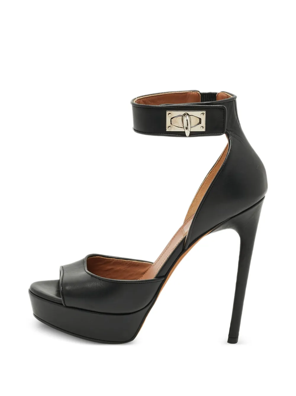 Givenchy Pre-Owned Shark Tooth ankle-strap heeled sandals - Nero