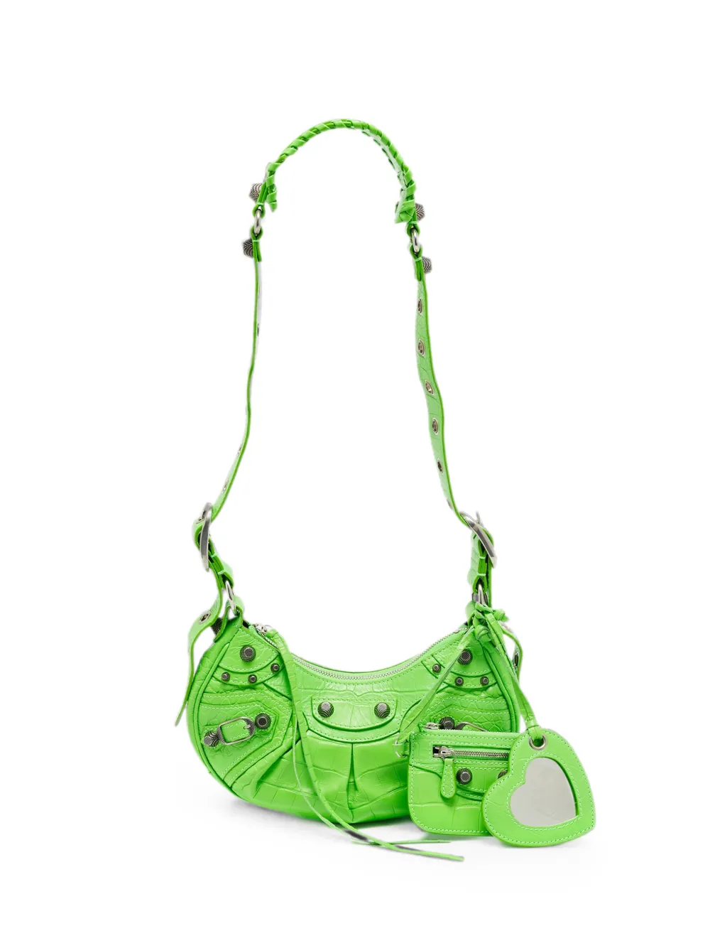 Balenciaga Pre-Owned Le Cagole croc-embossed shoulder bag - Verde