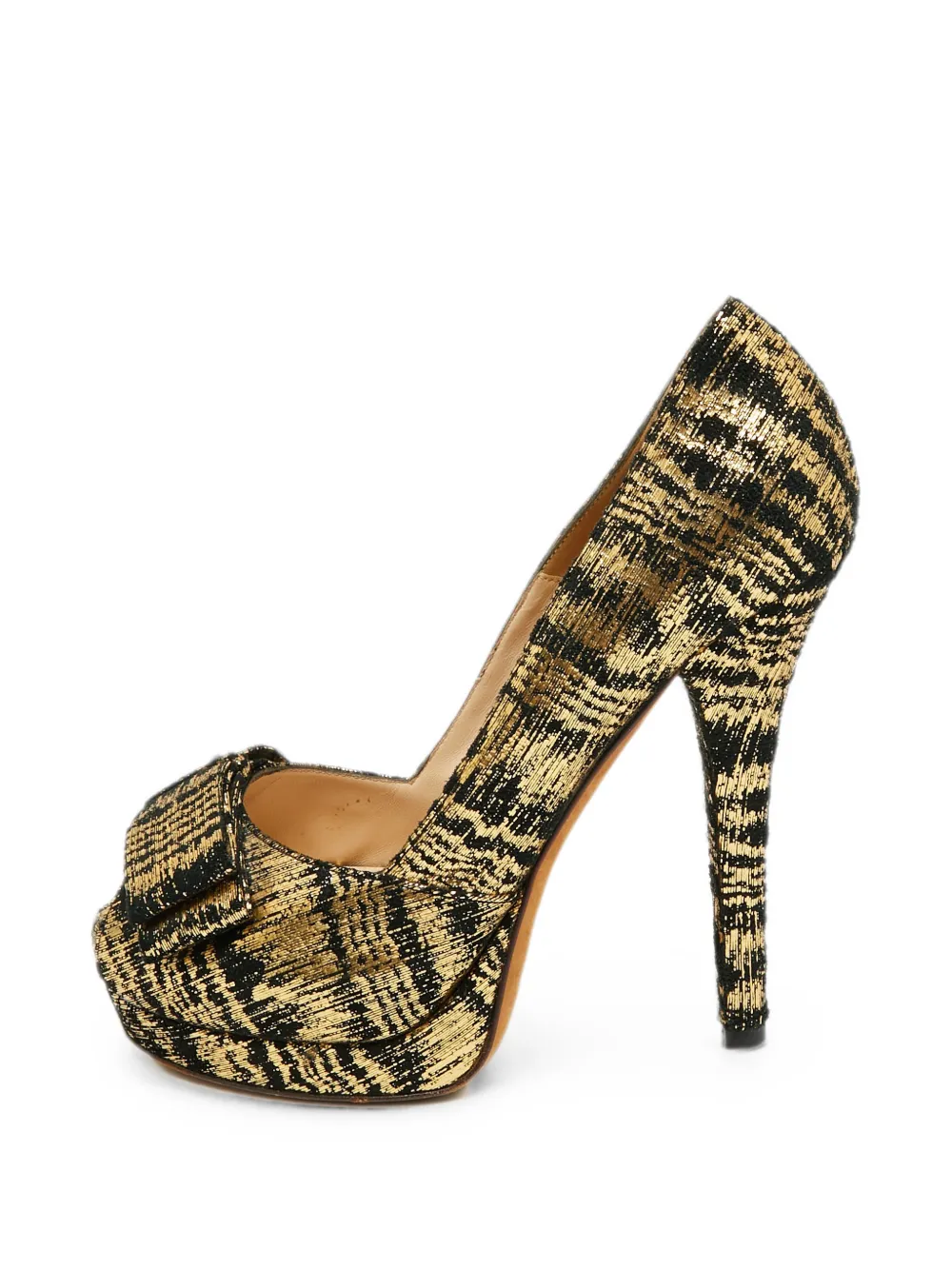 Fendi Pre-Owned knot-detail platform sandals - Oro