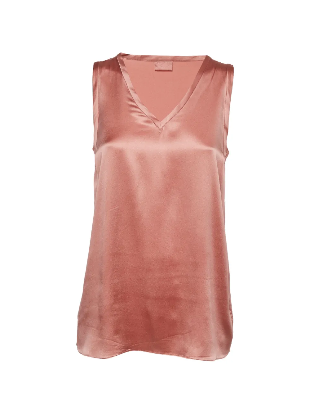 Brunello Cucinelli V-neck satin tank top - Rosa
