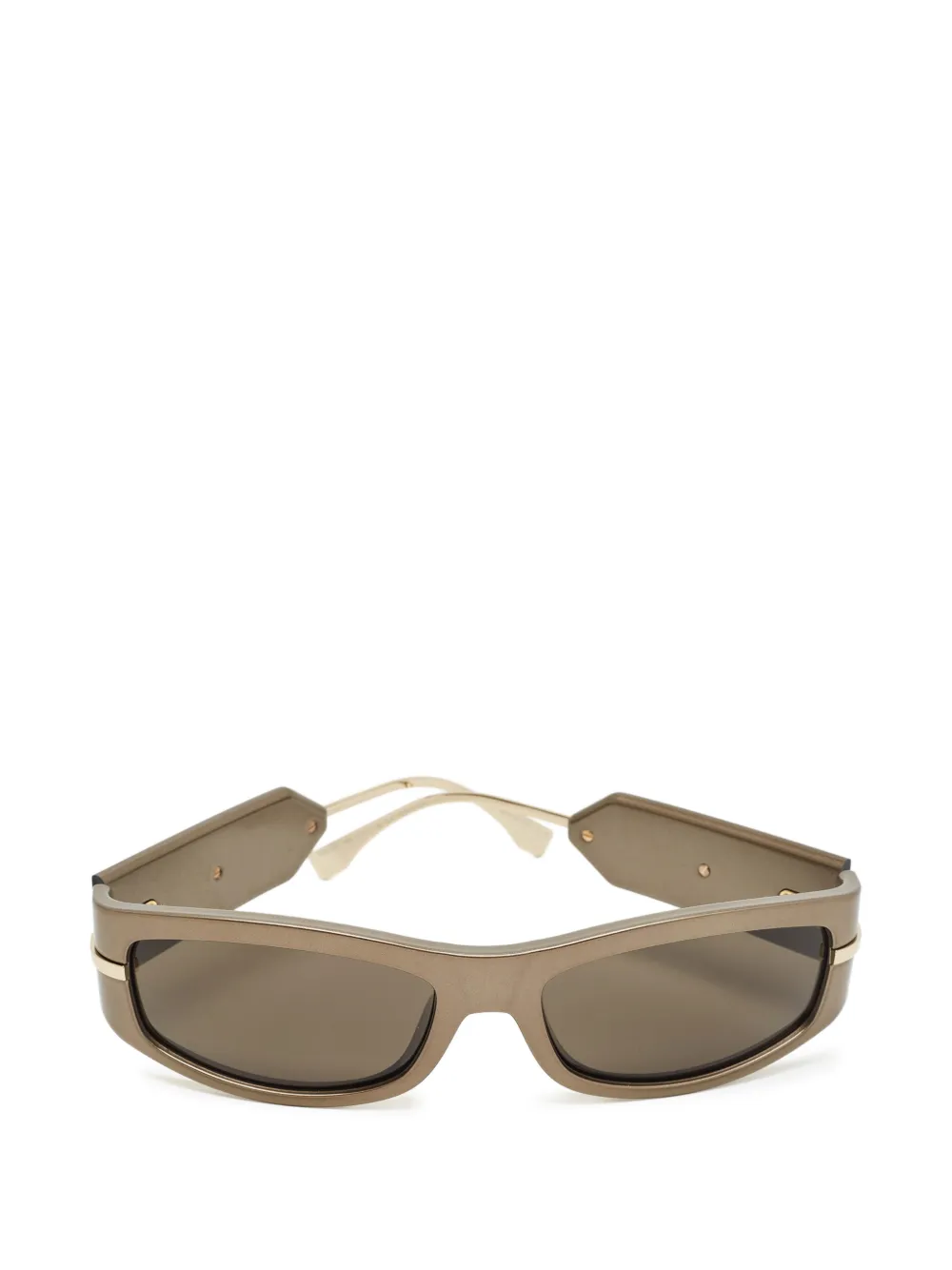Fendi Pre-Owned Occhiali da sole Fendigraphy squadrati - Grigio