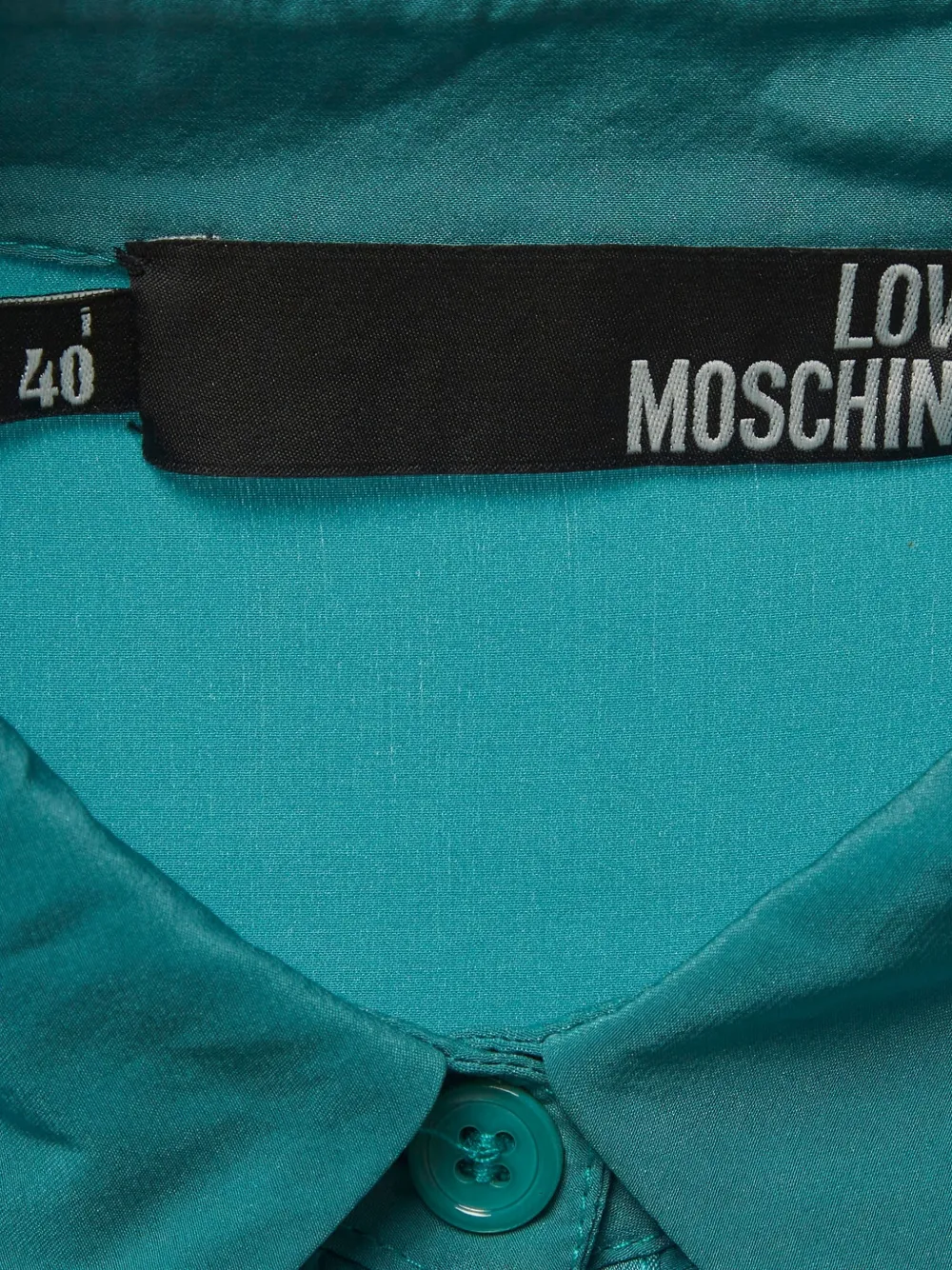  Moschino Pre-owned Ruffled Satin Shirt - Azul 