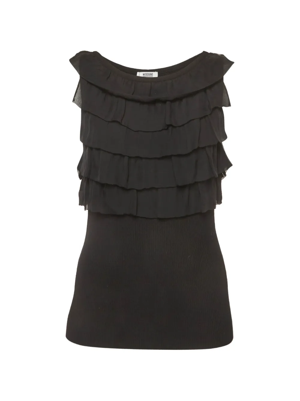 Moschino Cheap & Chic ruffled sleeveless top - Nero