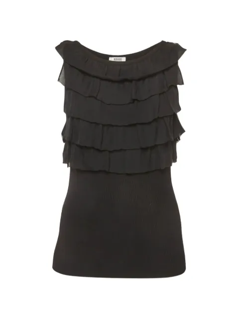Moschino Cheap & Chic top sin mangas con volantes