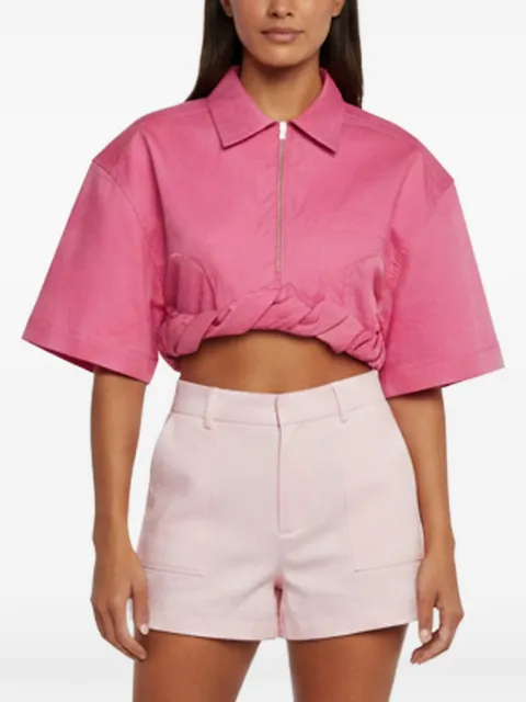 Jacquemus Pre-Owned La Chemise Silpa cropped top
