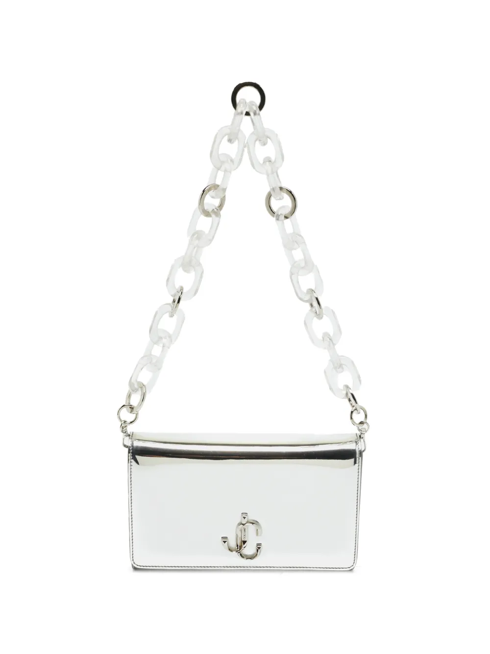 Jimmy Choo Pre-Owned Varenne acrylic chain shoulder bag - Silver