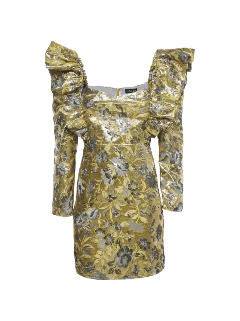424 floral-pattern jacquard mini dress