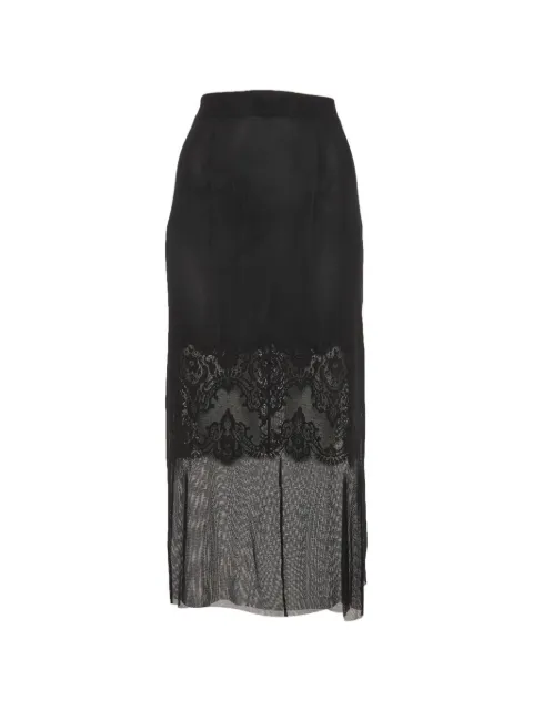 Dolce & Gabbana Pre-Owned layered mesh midi skirt