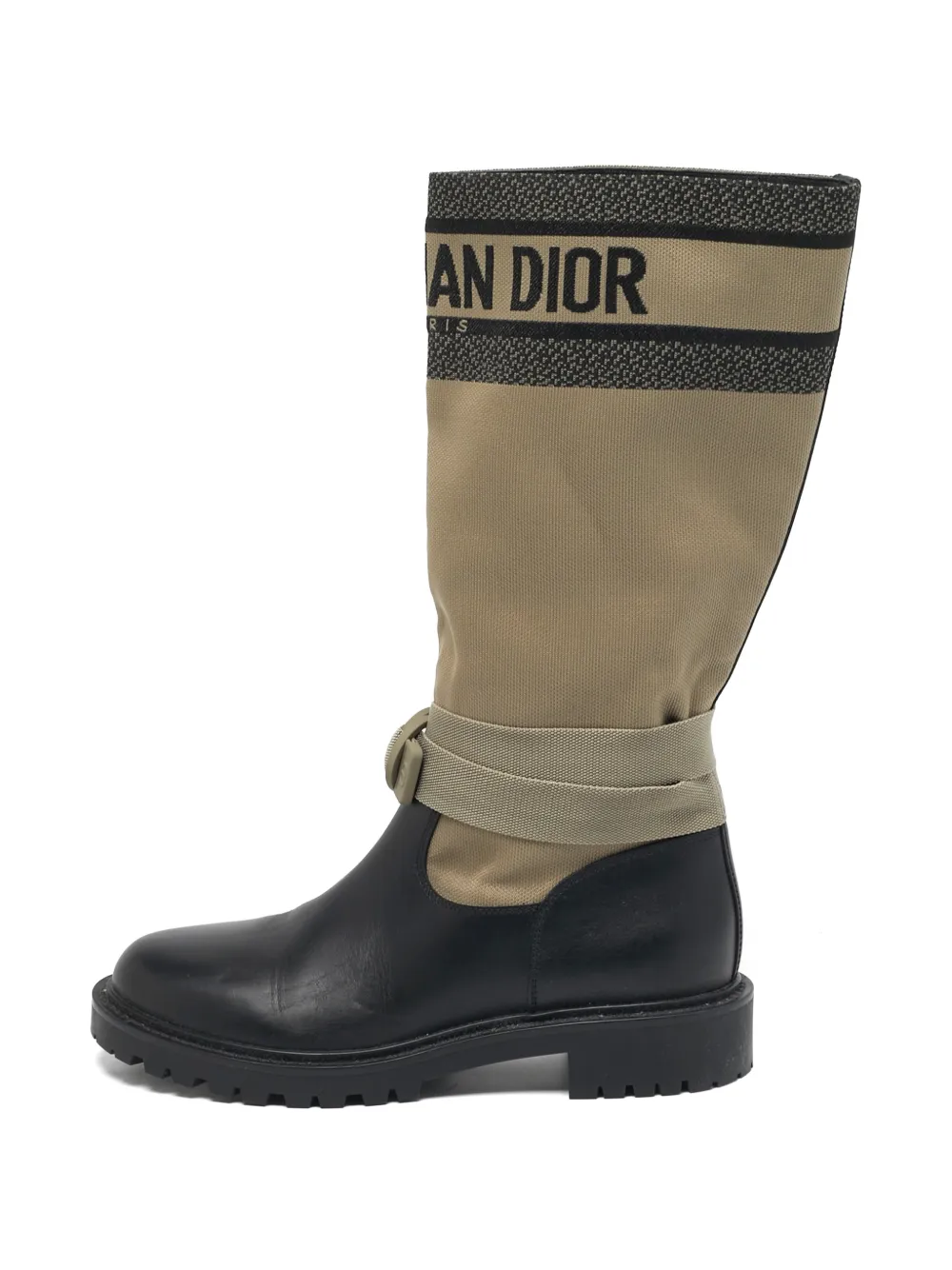 Christian Dior Pre-Owned D-Major buckled boots - Nude