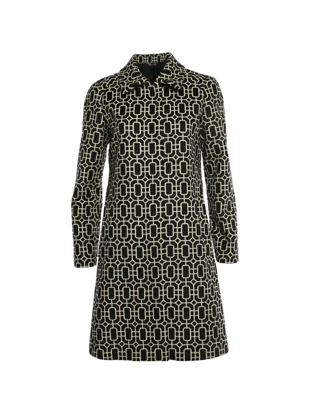 Gucci Pre-Owned octagonal-pattern single-breasted coat - Nero